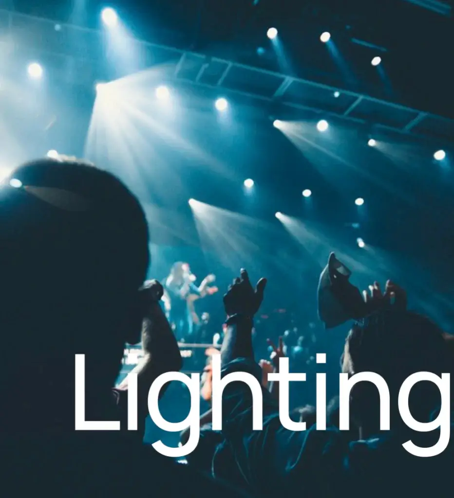 Professional stage lighting installation for churches and live events