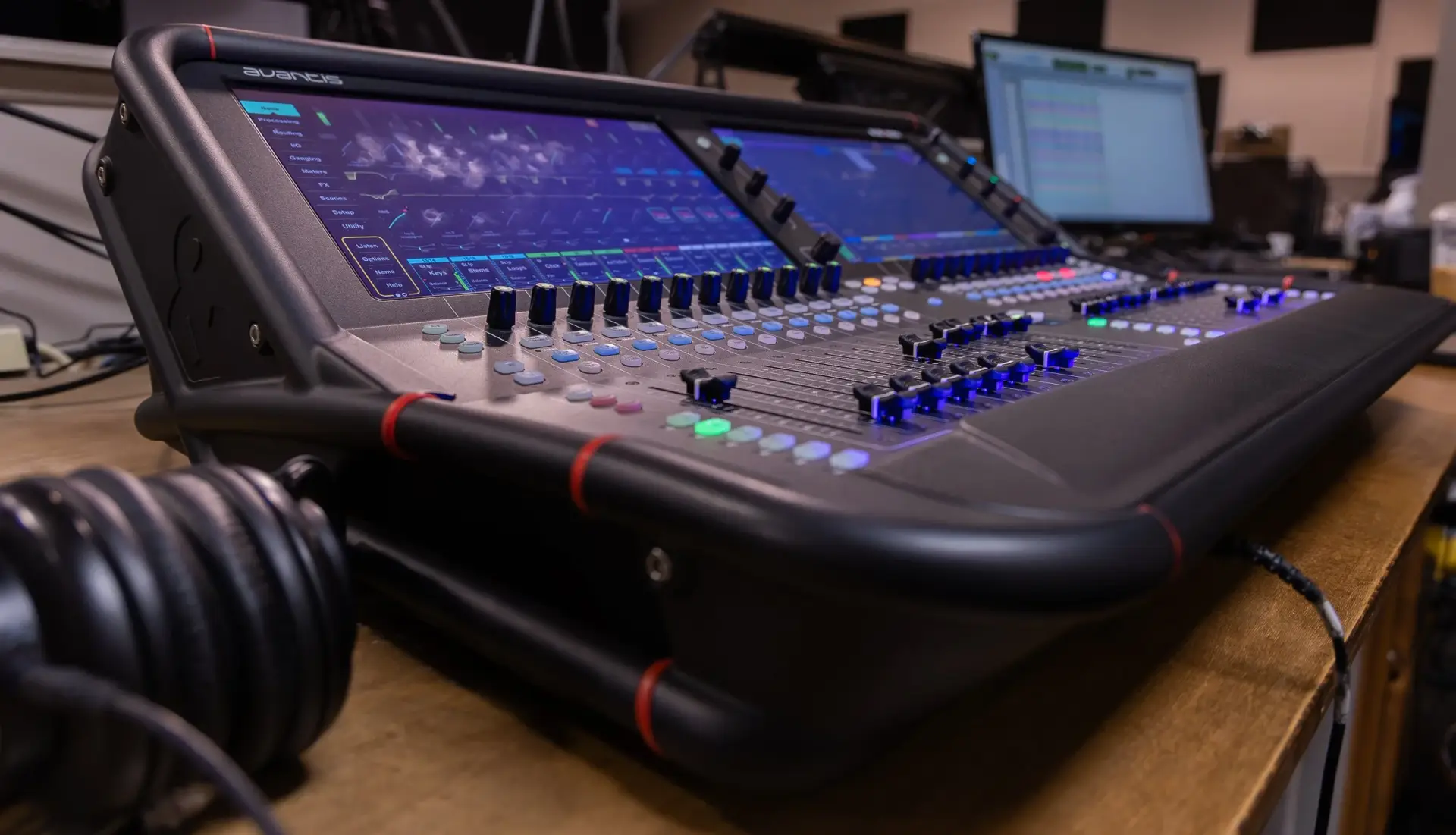 Allen and Heath Avantis digital mixing console used to run the church sound system at Fellowship of Praise in Clarksville Ohio