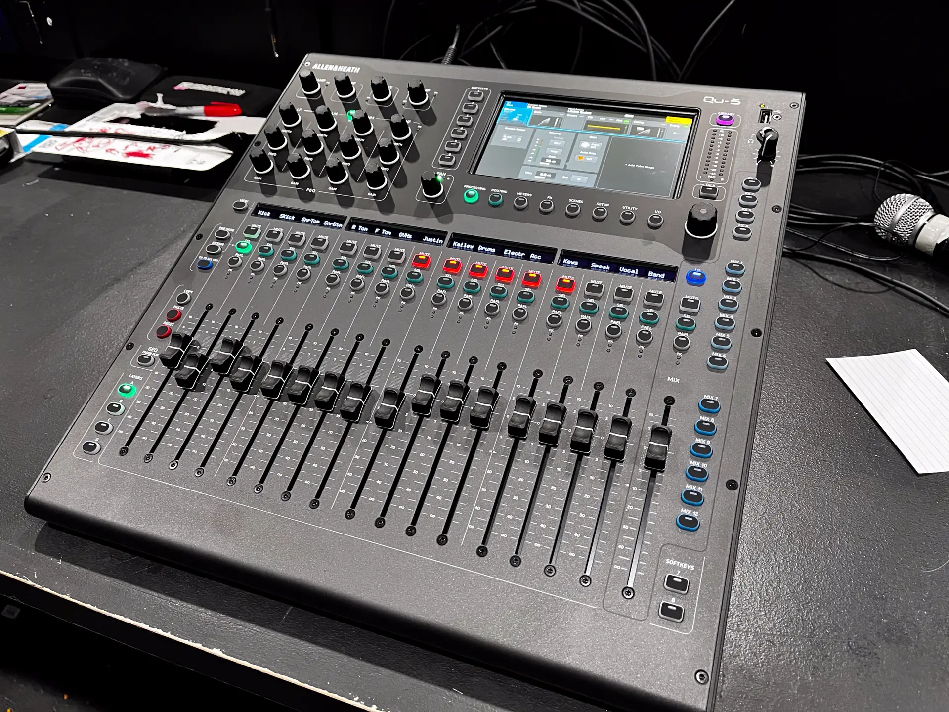 Allen & Heath QU-5 digital mixer installed as part of a church audio console upgrade project