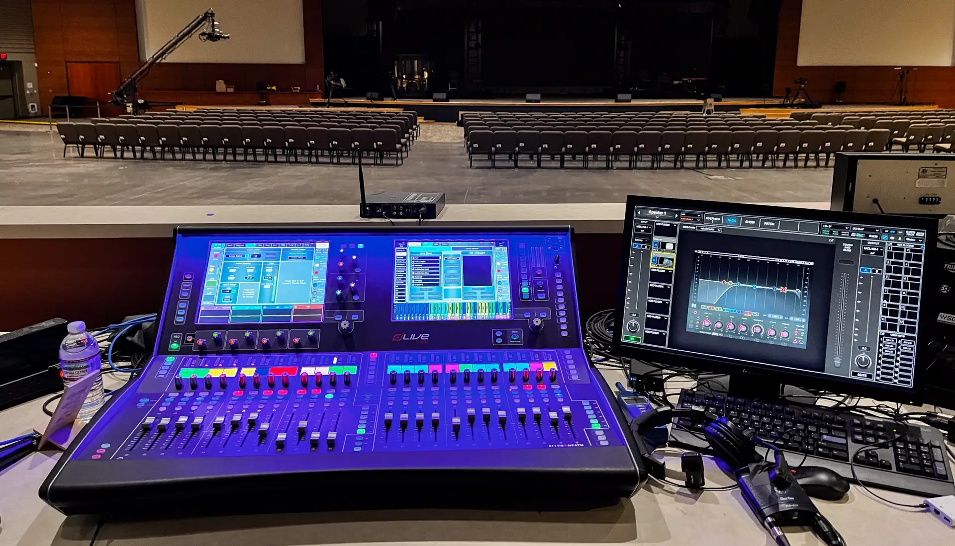Allen & Heath dLive front of house audio console installed at Omega Center International Worship Center